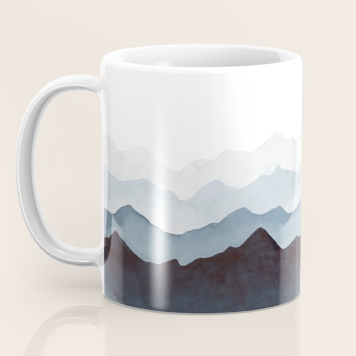 Indigo Mountains Landscape Coffee Mug Gallery Image 3