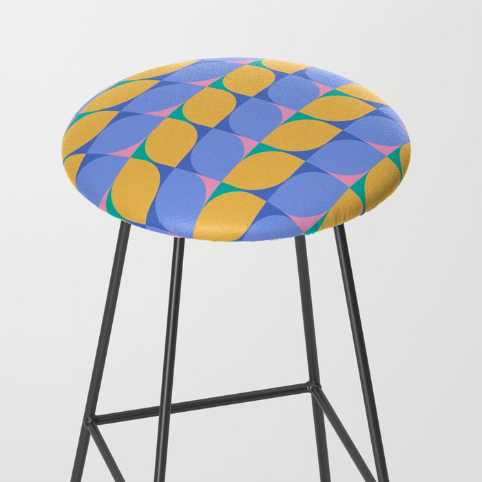 Almond Shapes Pattern I Stool Gallery Image 2