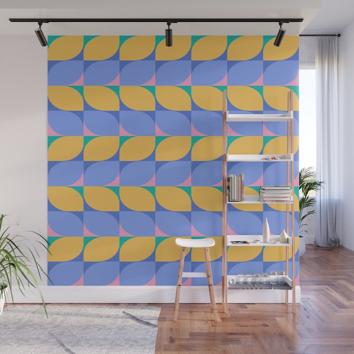 Almond Shapes Pattern I Wall Mural Gallery Image 1