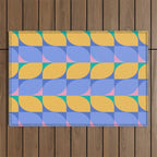 Almond Shapes Pattern I Outdoor Rug Gallery Image 1