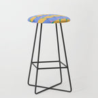 Almond Shapes Pattern I Stool Gallery Image 1