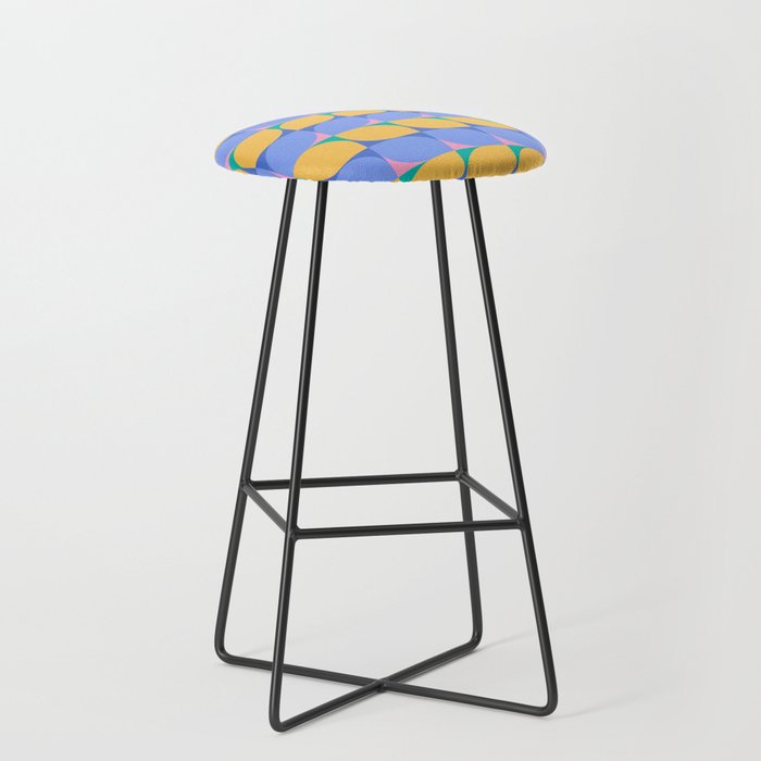 Almond Shapes Pattern I Stool Gallery Image 1