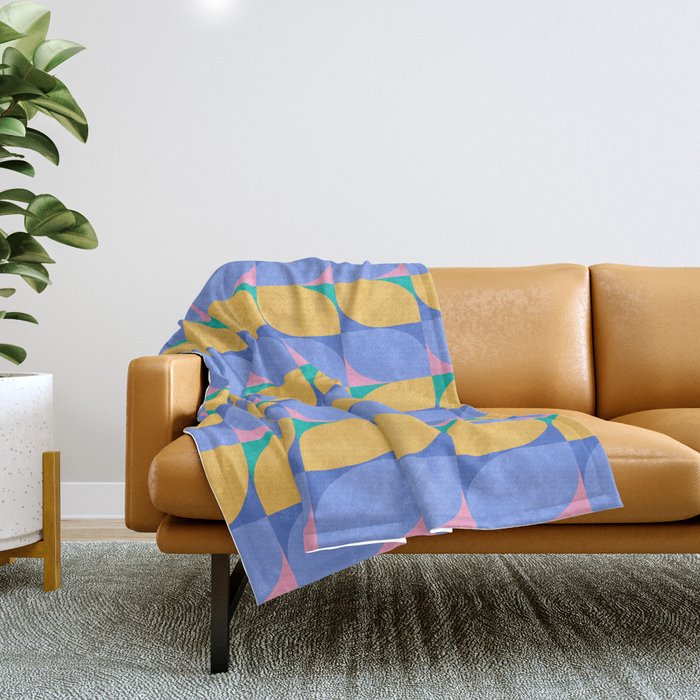 Almond Shapes Pattern I Throw Blanket Gallery Image 1
