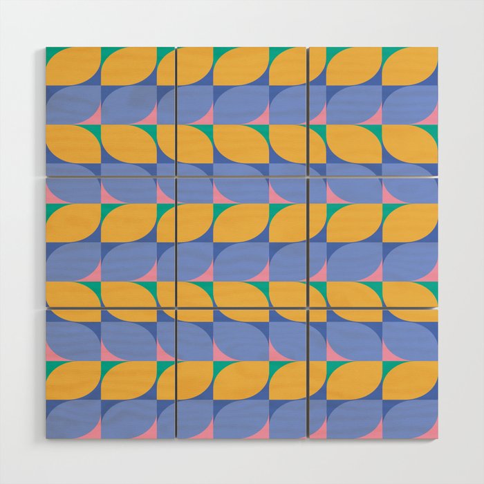 Almond Shapes Pattern I Wood Wall Art Gallery Image 1