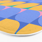 Almond Shapes Pattern I Bath Mat Gallery Image 3