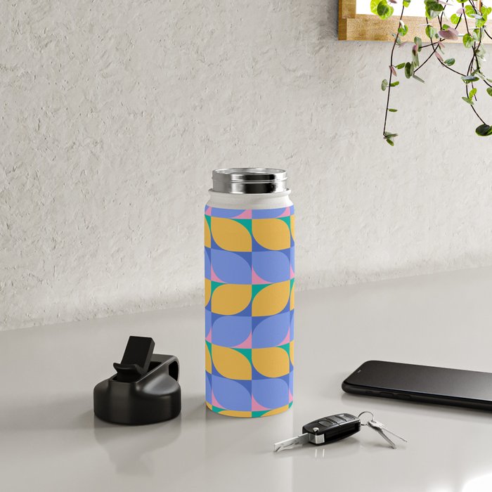 Almond Shapes Pattern I Water Bottle Gallery Image 4