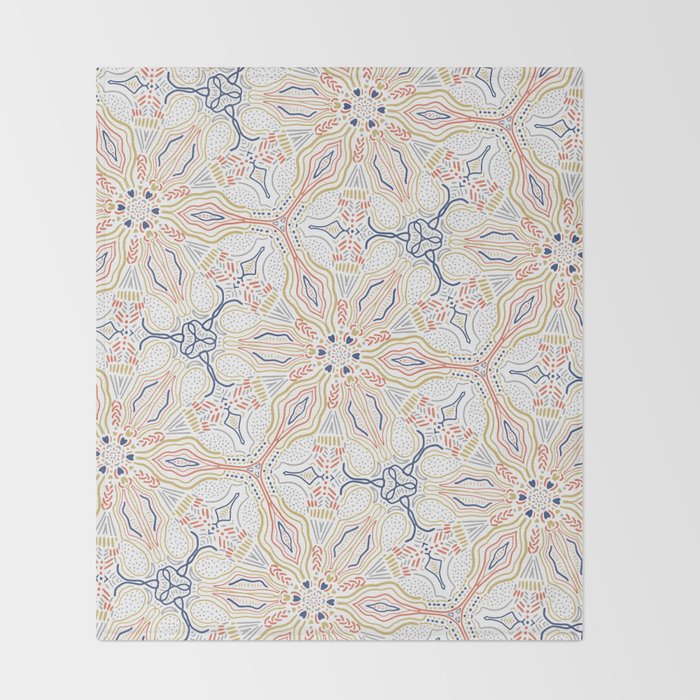 Modern mosaic mandalas Throw Blanket Gallery Image 2