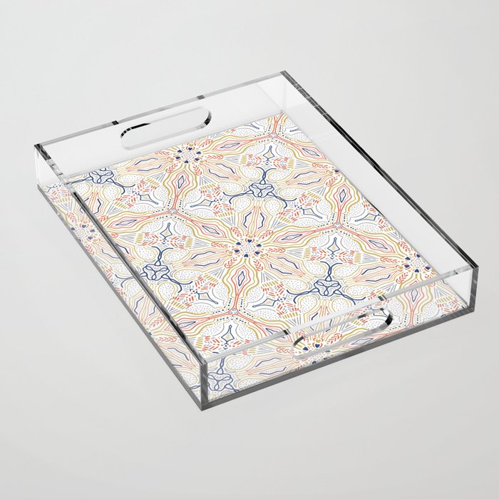 Modern mosaic mandalas Acrylic Tray Gallery Image 1