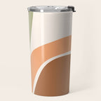 Abstract Shapes 55.2 in Sage Green and Terracotta (Rainbow Abstraction) Travel Mug Gallery Image 2