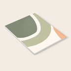 Abstract Shapes 55.2 in Sage Green and Terracotta (Rainbow Abstraction) Notebook Gallery Image 3