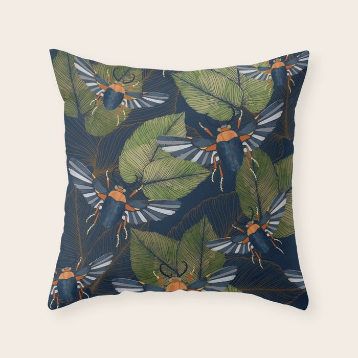 Autumn Scarab Throw Pillow Gallery Image 6