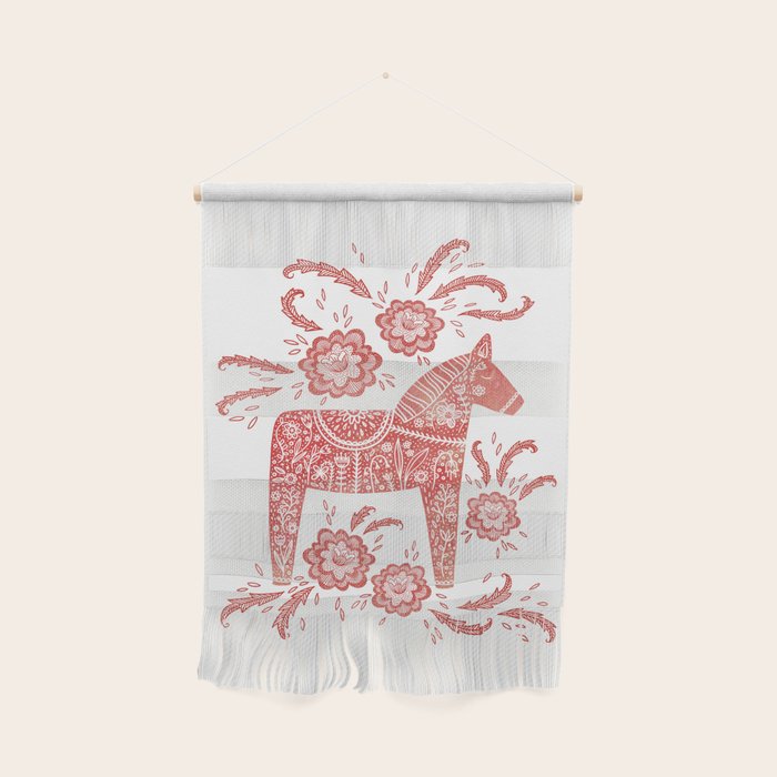 Swedish Dala Horse Red Wall Hanging Gallery Image 1