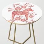 Swedish Dala Horse Red Side Table Gallery Image 2