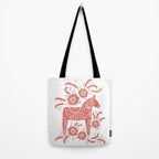 Swedish Dala Horse Red Tote Bag Gallery Image 2