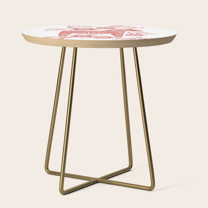 Swedish Dala Horse Red Side Table Gallery Image 1
