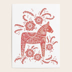 Swedish Dala Horse Red Poster Gallery Image 4