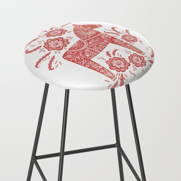 Swedish Dala Horse Red Stool Gallery Image 2