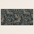 Whimsical Horses Botanicals II Desk Mat Gallery Image 3