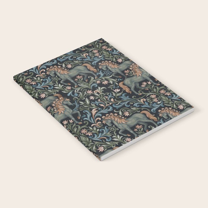 Whimsical Horses Botanicals II Notebook Gallery Image 1