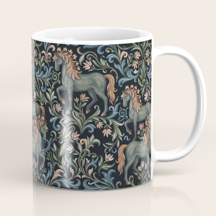 Whimsical Horses Botanicals II Coffee Mug Gallery Image 1