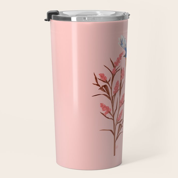 Graceful Bluebird in Flight Travel Mug Gallery Image 3