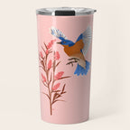 Graceful Bluebird in Flight Travel Mug Gallery Image 1