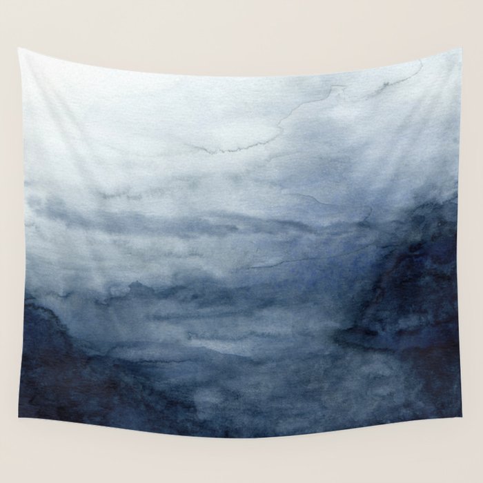 Indigo Abstract Painting | No.2 Wall Tapestry Gallery Image 4