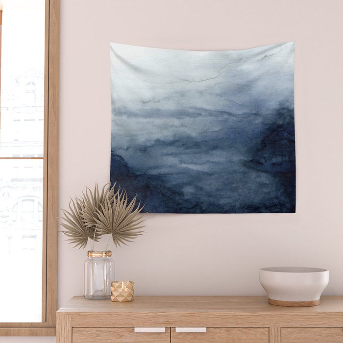 Indigo Abstract Painting | No.2 Wall Tapestry Gallery Image 2