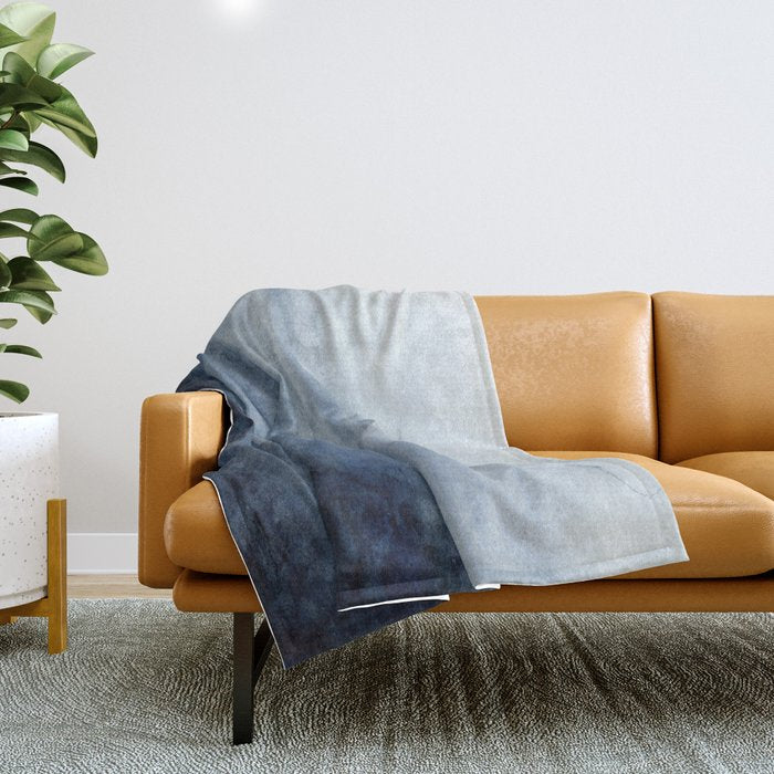 Indigo Abstract Painting | No.2 Throw Blanket Gallery Image 1