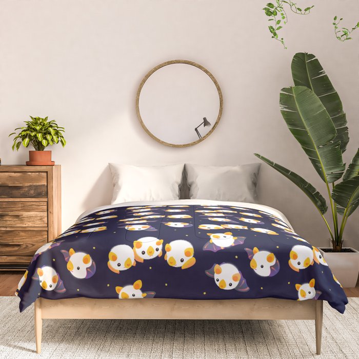 Honduran white bat (Flying mochi) Comforter Gallery Image 3