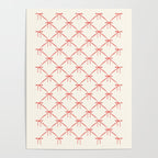 Bows & Ribbons Pattern II Red Poster Gallery Image 4
