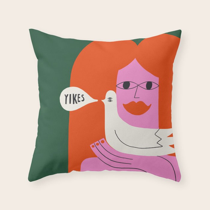 Yikes! Throw Pillow Gallery Image 6