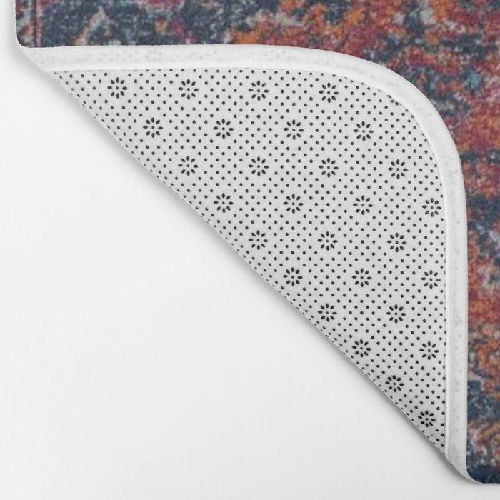 Persian blue and red retro rug Bath Mat Gallery Image 2