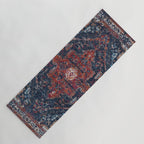 Persian blue and red retro rug Yoga Mat Gallery Image 1