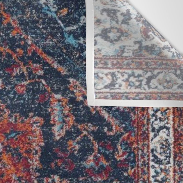 Persian blue and red retro rug Wall Tapestry Gallery Image 3