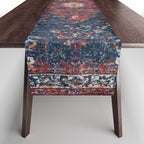 Persian blue and red retro rug Table Runner Gallery Image 1