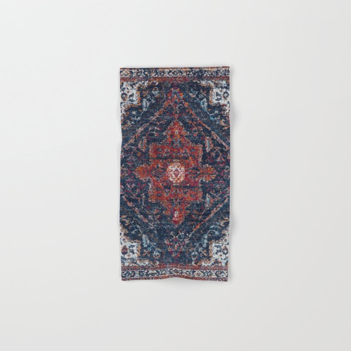 Persian blue and red retro rug Bath Towel Gallery Image 1