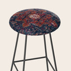 Persian blue and red retro rug Stool Gallery Image 2