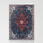 Persian blue and red retro rug Stationery Card Gallery Image 2
