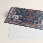 Persian blue and red retro rug Wrapping Paper Gallery Image 2