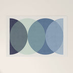 Circle Half-circle - Blue Welcome Mat Gallery Image 1