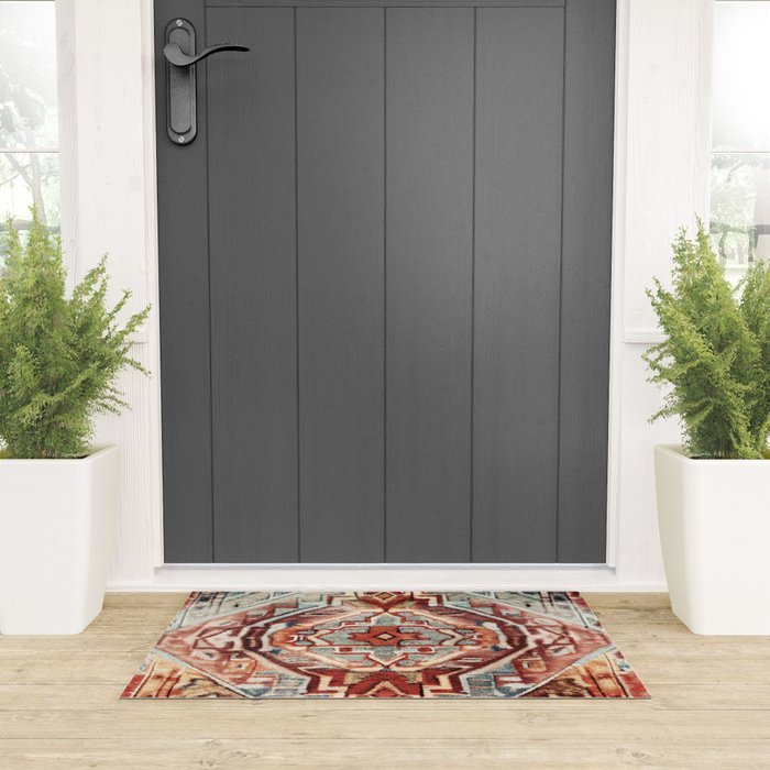 Aesthetic Boho Eclectic Welcome Mat Gallery Image 3