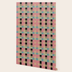 Geometric Trend in Pink Green and Black Wallpaper Gallery Image 2