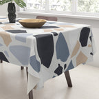 Terrazzo Mosaic Pattern, Gray and Neutral Tablecloth Gallery Image 3