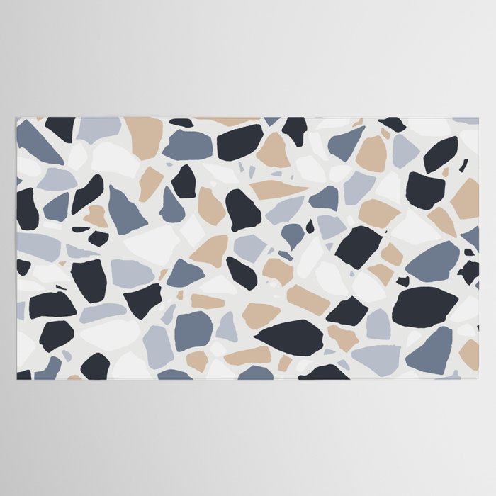 Terrazzo Mosaic Pattern, Gray and Neutral Tablecloth Gallery Image 2