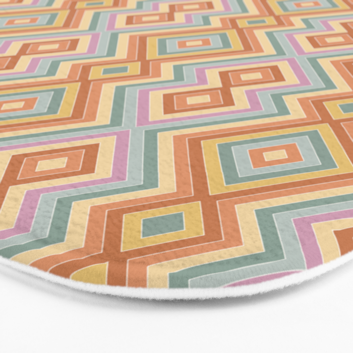 Boho Western Geometric Pattern VII Bath Mat Gallery Image 3