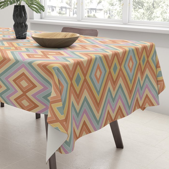 Boho Western Geometric Pattern VII Tablecloth Gallery Image 3