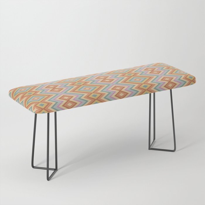 Boho Western Geometric Pattern VII Bench Gallery Image 1