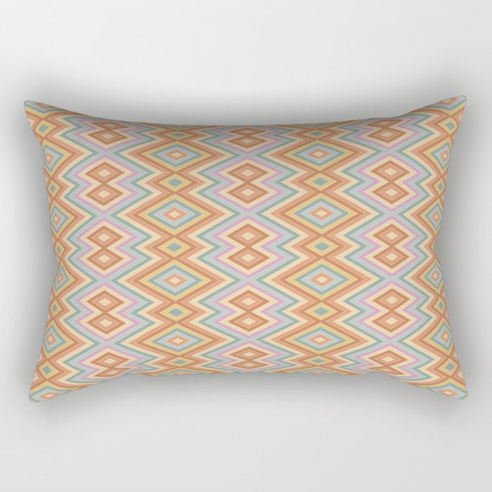 Boho Western Geometric Pattern VII Rectangular Pillow Gallery Image 1