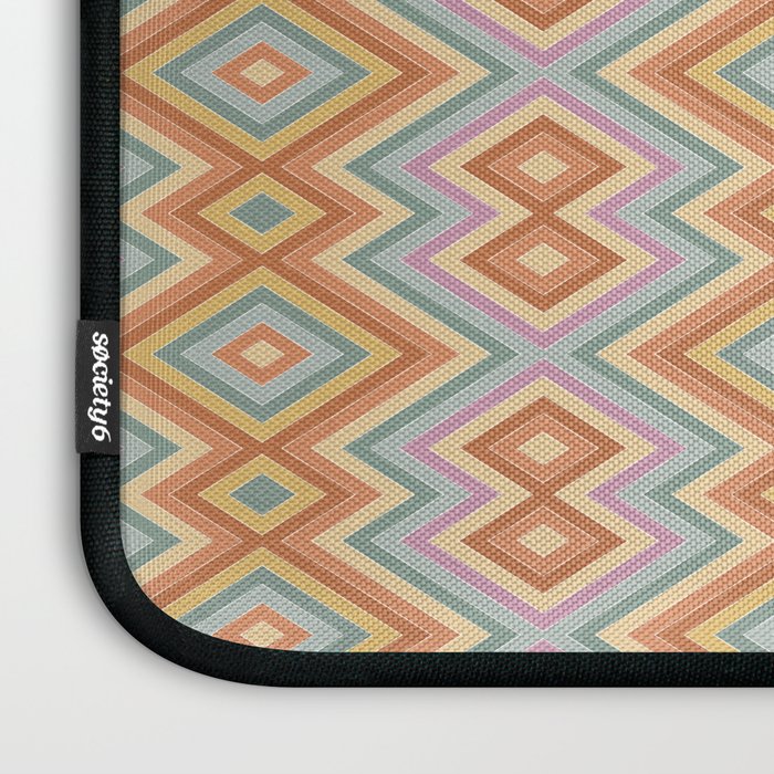 Boho Western Geometric Pattern VII Laptop Sleeve Gallery Image 3